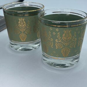 1950’s Jeannette Glass Co. Laurel & Lyre 1950’s cocktail glasses